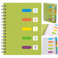 Yoofun 5 Subject Spiral Notebook College Ruled 5 Subject Notebook Spiral Lined Notebook With 5 Colored Dividers Tabs 260 Pages A