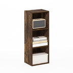 Furinno Pasir 3-Tier No Tool Assembly Open Shelf Bookcase, Amber Pine