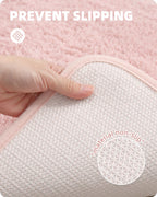 Color&Geometry Light Pink Bathroom Rugs 24   X36   , Large- Upgrade Your Bathroom With Soft Thick Blush Bath Mat- Plush, Non Sli