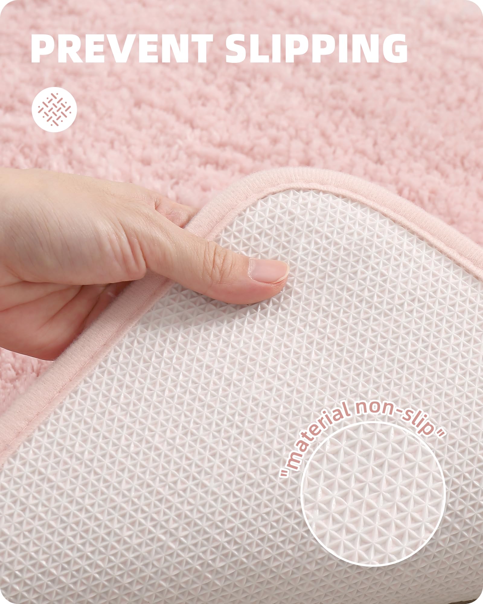Color&Geometry Light Pink Bathroom Rugs 24   X36   , Large- Upgrade Your Bathroom With Soft Thick Blush Bath Mat- Plush, Non Sli