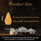 Sukh Backflow Incense Cones For Waterfall - Waterfall Scented Incense Cones 108Pcs Backflow Smoke Burning Incense Cones Bulk 6 D