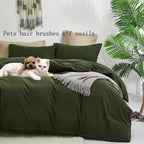 Karever Army Green Comforter Full Dark Green Bedding Set Olive Green Comforter Set Full Men Breathable Comforter Women Soft Full