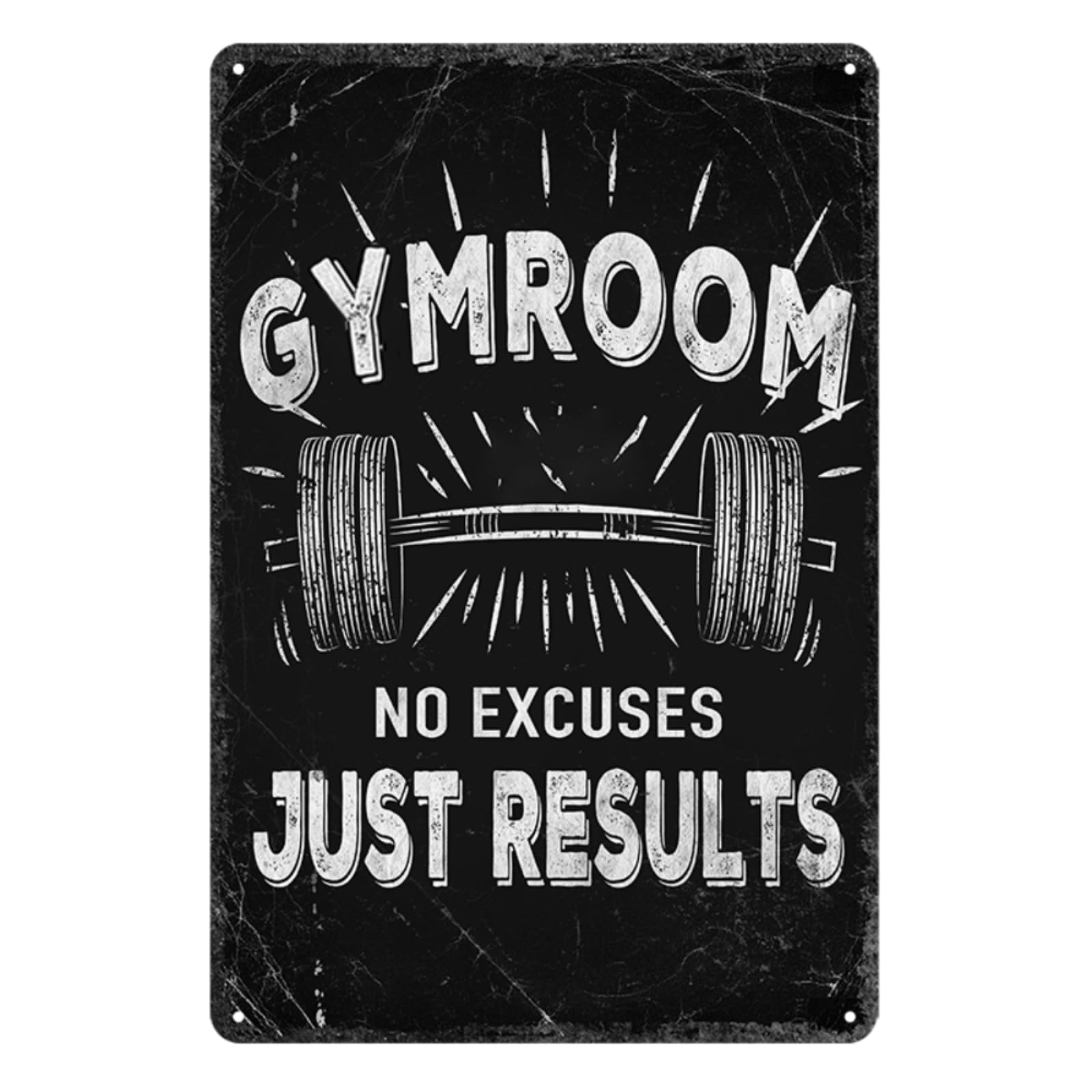 Gym Room Metal Tin Sign Motivational Gym Posters Gym Room No Excuses Just Results Signs Gym Posters For Home Gym Funny Vintage T
