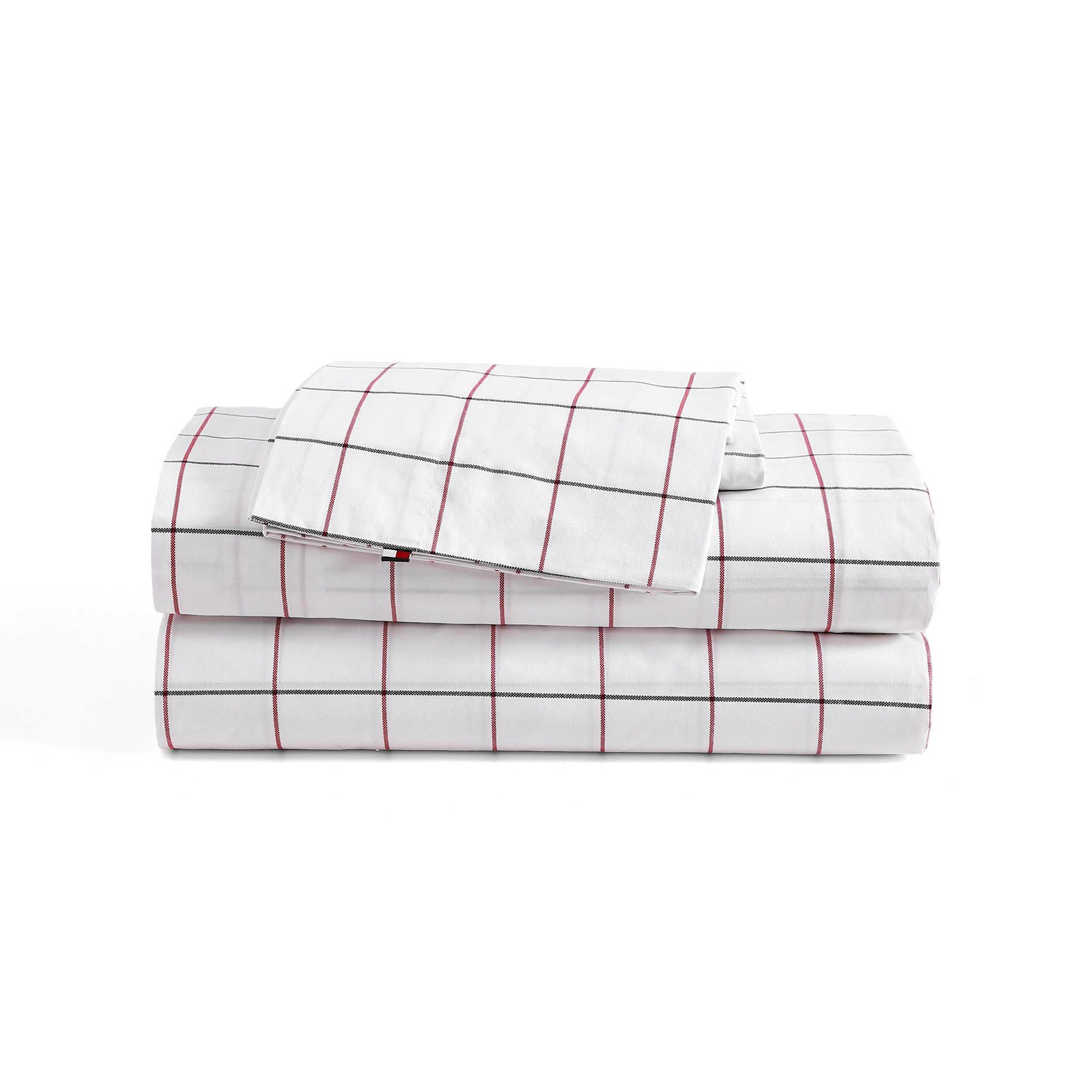 Tommy Hilfiger - Sheet Set, Cotton Percale Bedding with Matching Pillowcases, Crisp & Cool, Premium Quality Home Essentials (Gla