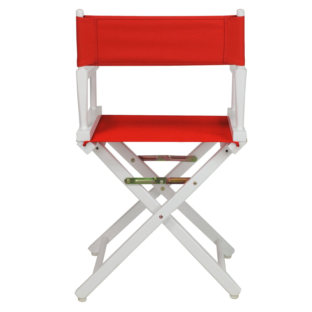 Casual Home 18" Director'S Chair White Frame With Red Canvas