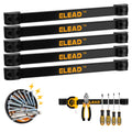 Magnetic Storage Organizer Tool Holder - 6-Piece Wall Mount Rack Garage Organization Power Magnet Hanger Workbench Board Slatwal