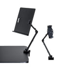 Trendesks Document Copy Holder And Tablet/Cellphone Holder 2-In-1 (Black), Full Motion, Pull To Adjust Height, Angle And Directi