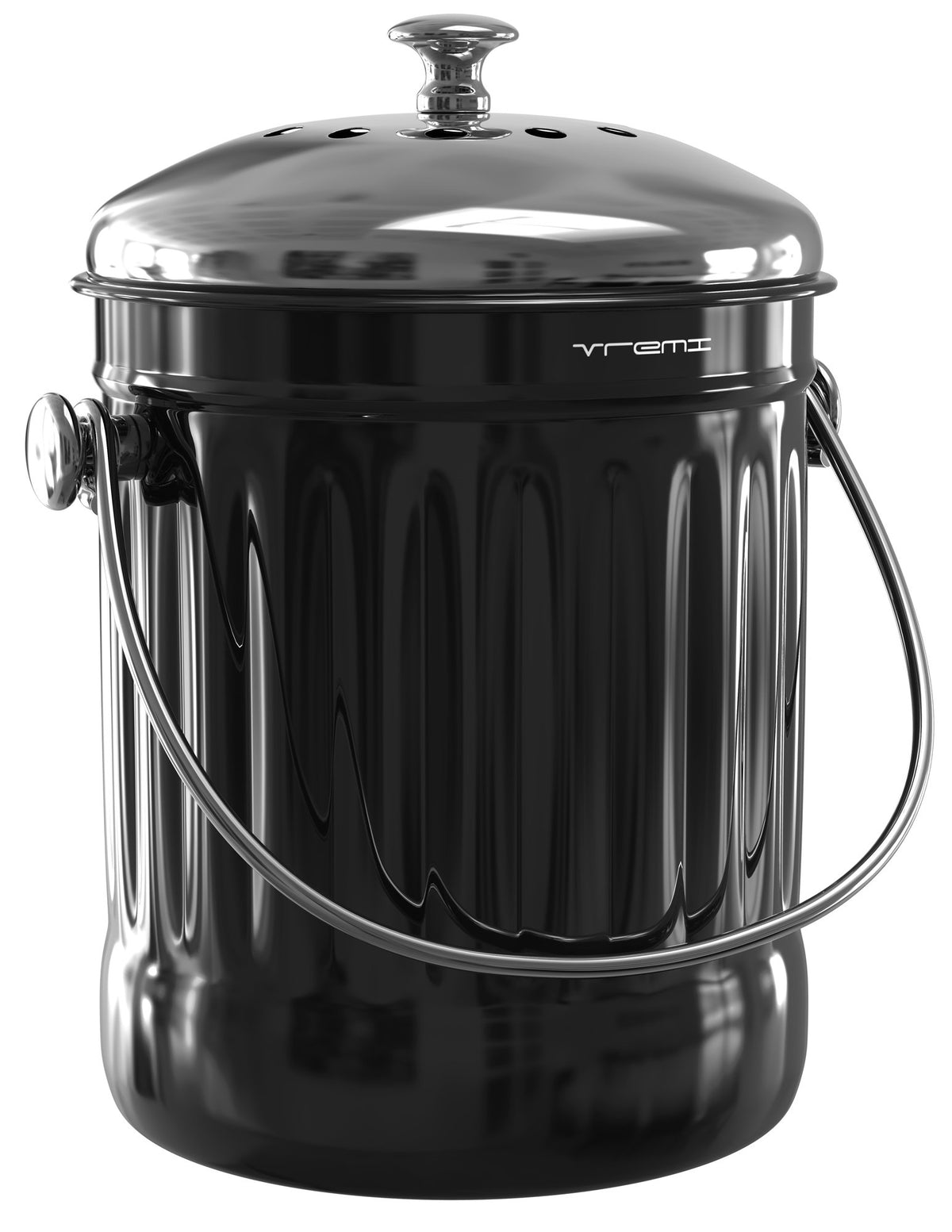 Vremi Kitchen Compost Bin For Counter Or Under Sink  1.2 Gallon Small Metal Indoor Home Apartment Eco Compost Pail For Biodegra
