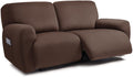 ULTICOR Squared Jacquard Design Extra Wide 75'' - 100'', Reclining 2 Seater Sofa, Extra Wide 6-Piece Reclining LoveSeat Slipcove