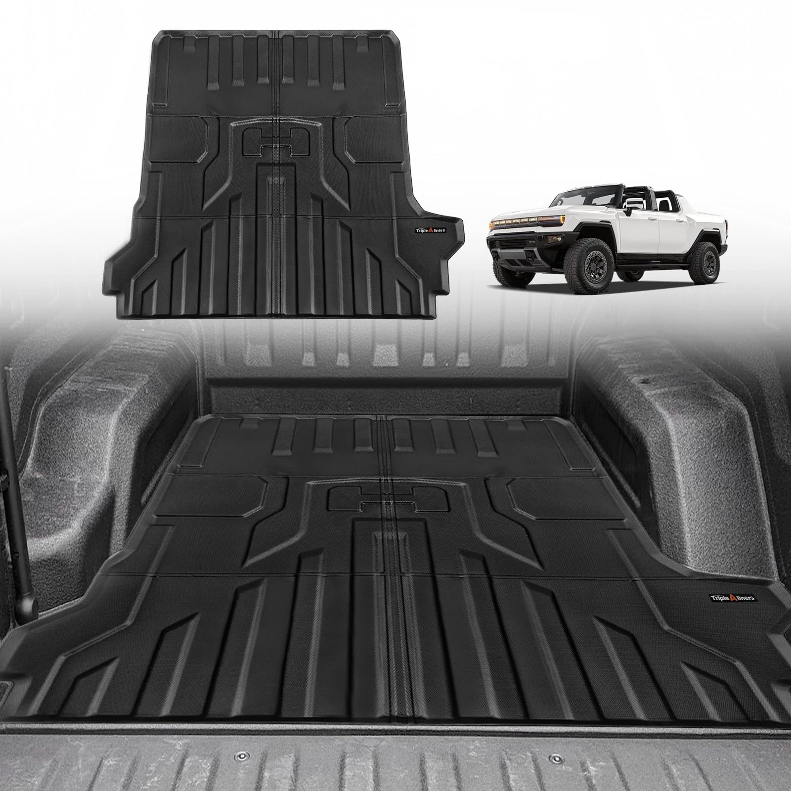 Triplealiners Truck Bed Mat Compatible With 2022 2023 2024 2025 Gmc Hummer Ev Accessories Vehicle Perfectly Flush All Weather Pr