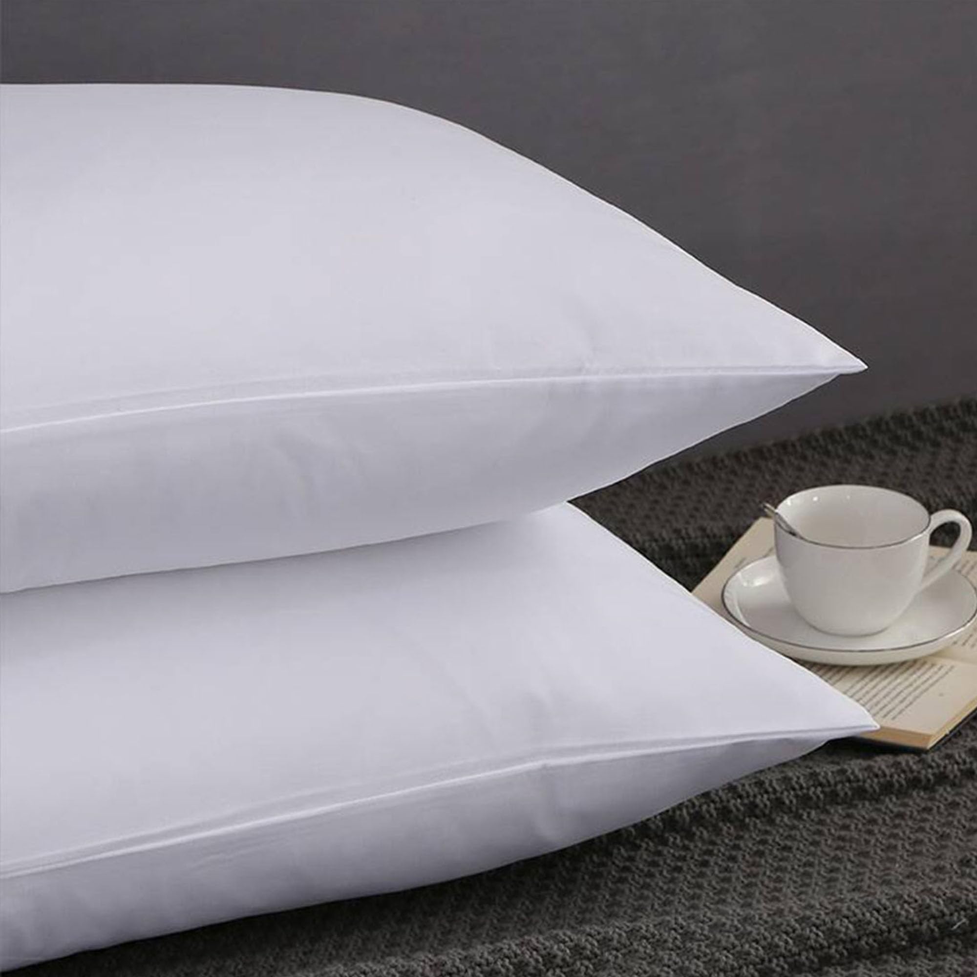 Premium White Pillowcases 12 Pack, Standard Size 20 * 26, Soft Brushed 1800 Thread Count Microfiber, Allergies Free, Wrinkle Res