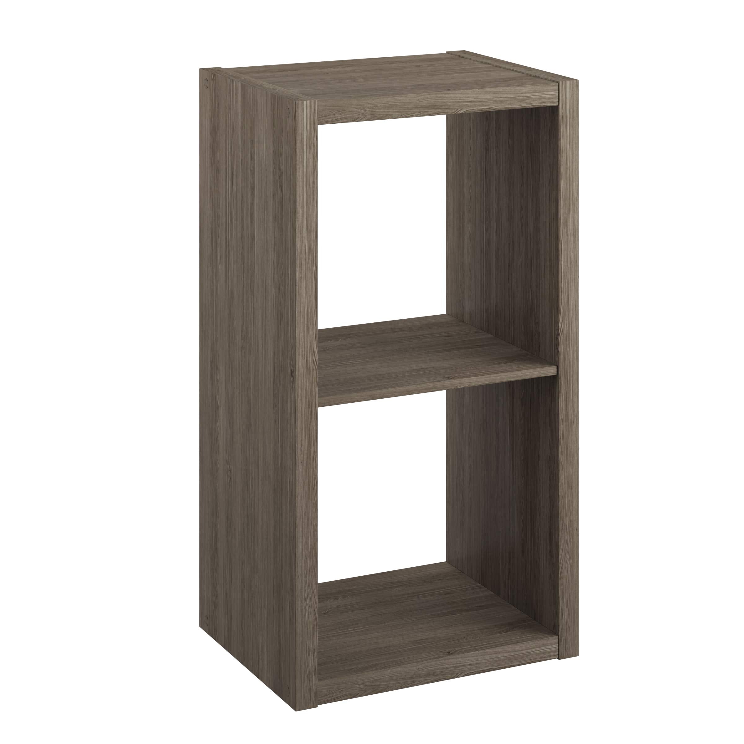 Closetmaid 4537 Decorative Open Back 2-Cube Storage Organizer, Graphite Gray