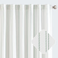 Jinchan Green And White Striped Curtains 90 Inches Long For Living Room Bedroom Green On White Curtains Pinstripe Curtains Privacy Light Filtering Rod Pocket Modern Window Curtains Set 2 Panels