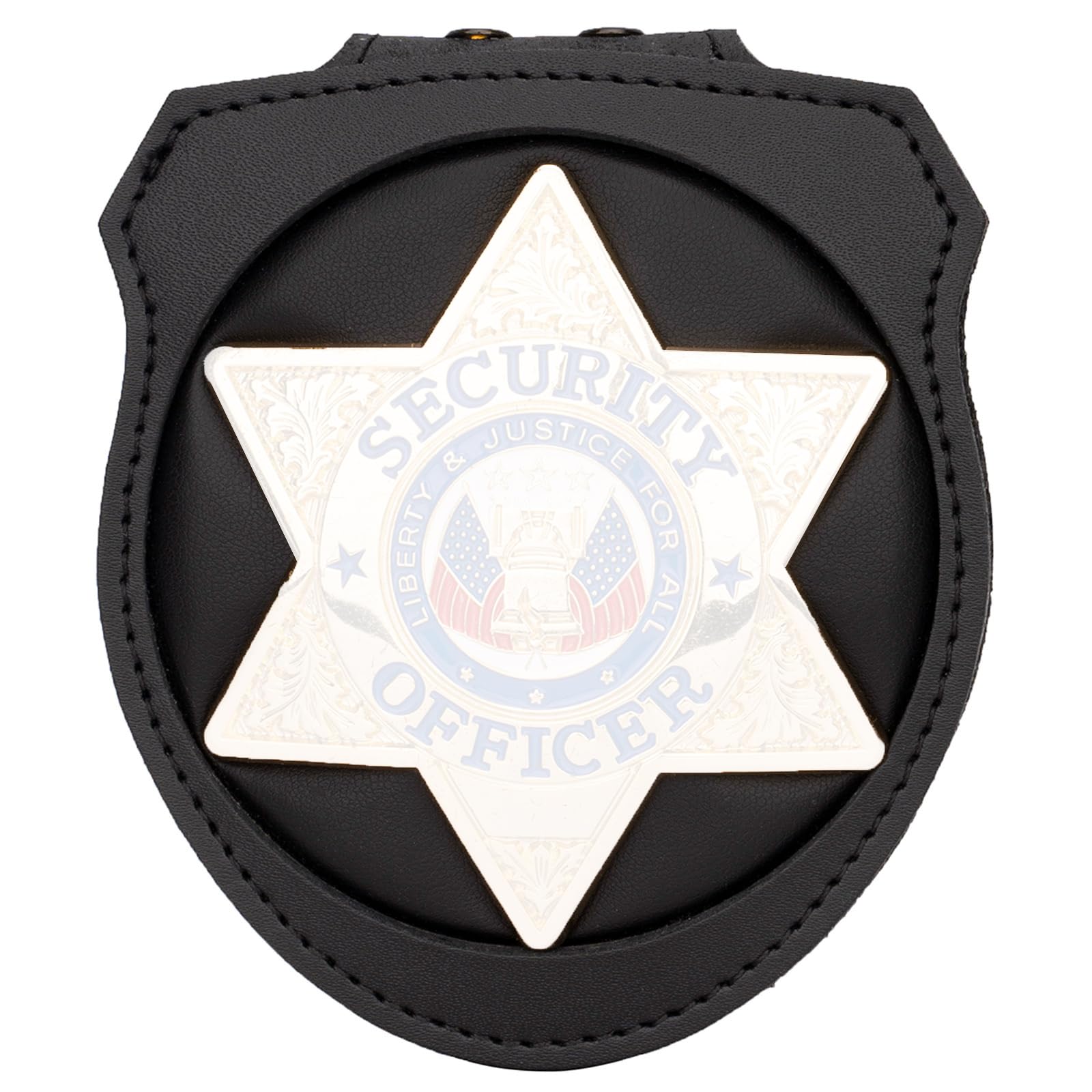 Tytx Police Badge Holder (Badge Not Included) 3.1' With Belt Clip Universal Round Neck Stainless Steel Chain And Concealed Phot