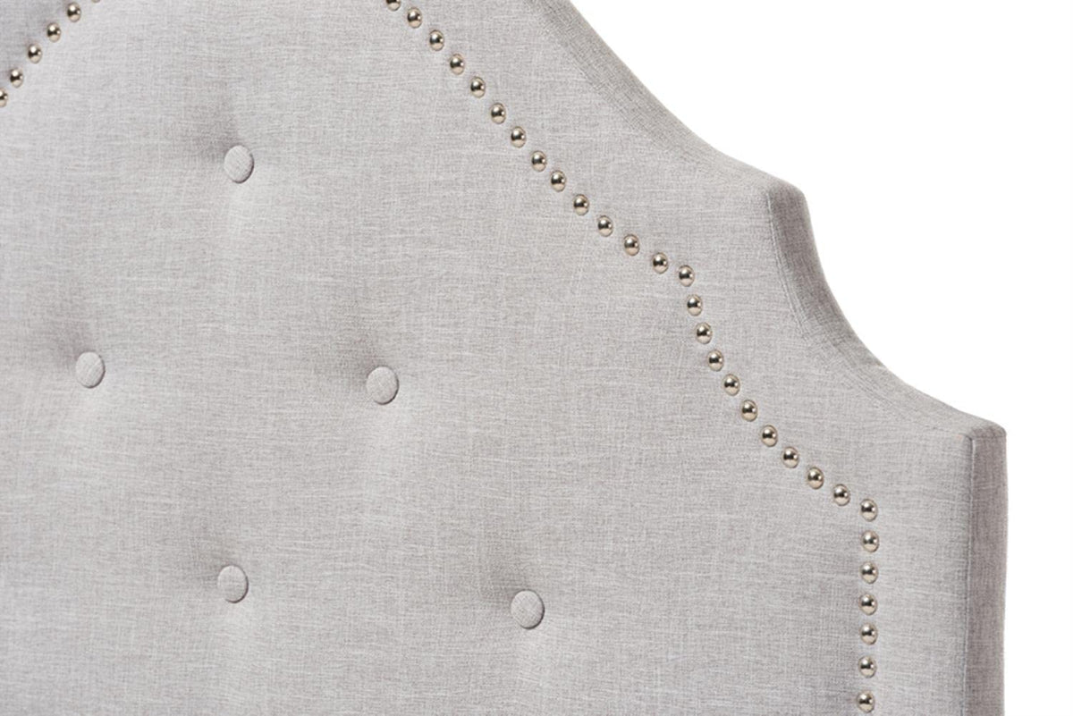 Baxton Studio Cora Modern and Contemporary Greyish Beige Fabric Upholstered Twin Size Headboard
