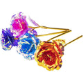 Wowagoga 12 Pcs 24K Galaxy Rose Artificial Flowers, 4 Colors Forever Rose Gifts for Women Girls Mom Wife Daughters Sister Mother