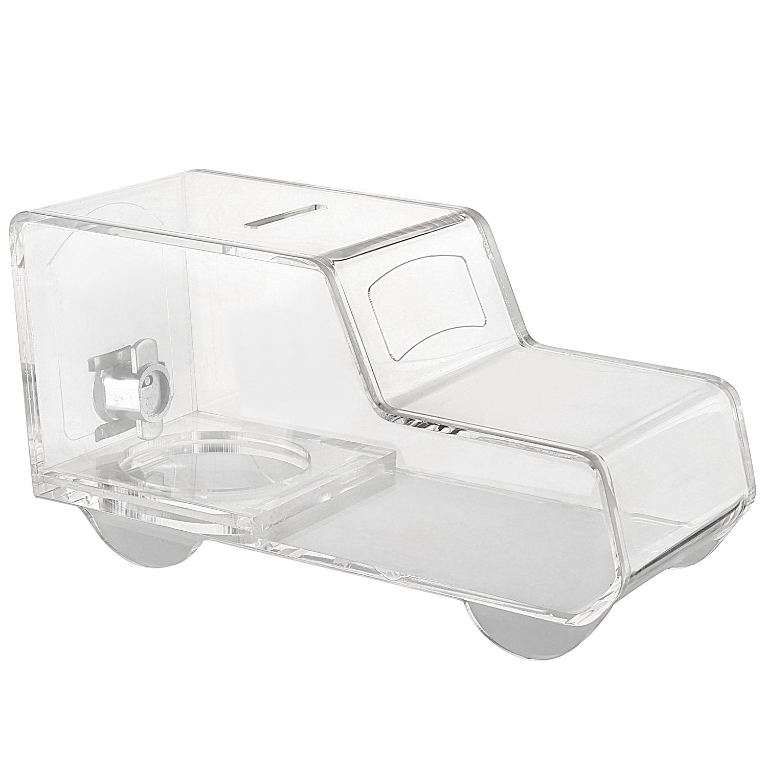 Mcb - Ambulance / Truck Acrylic Box - Charity Box - Collection Box - Collection Box - Tip Container (Clear)