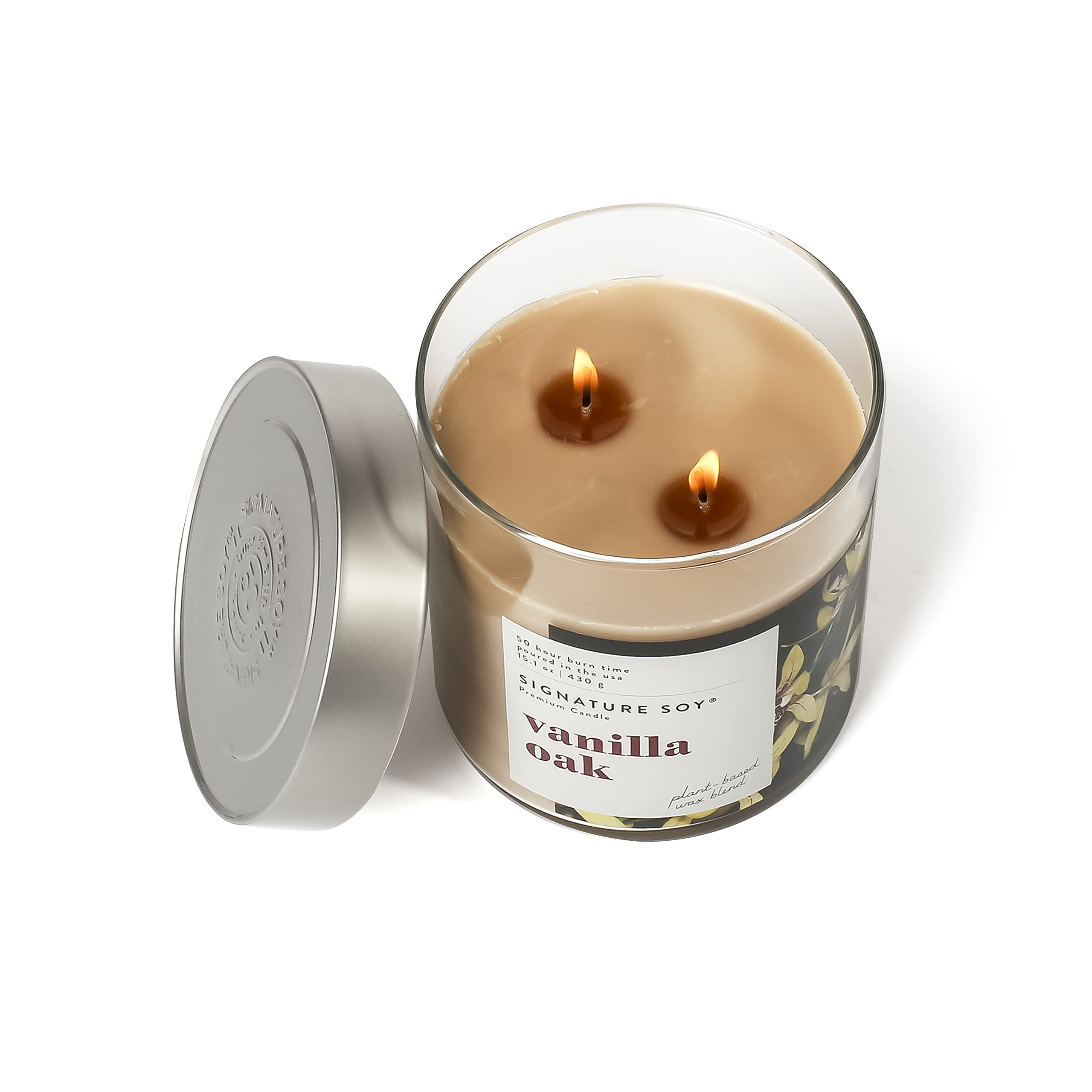 Signature Soy Large Jar Vanilla Oak Scented Candle - Model 18289102000