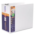 Stride Quickfit Angle D-Ring View Binders, 5' Rings, 46% Recycled, White,87070