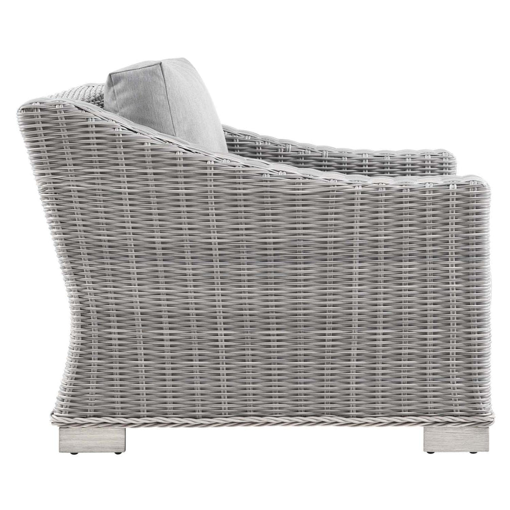 Modway EEI-4840-LGR-GRY Conway Outdoor Patio Wicker Rattan, Light Gray Gray