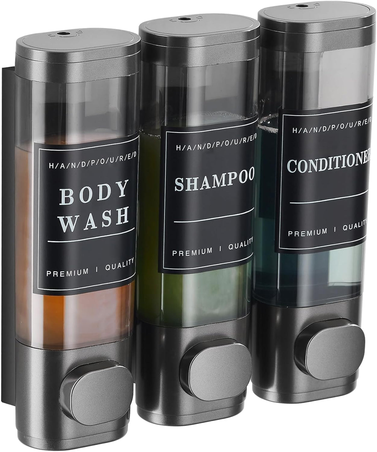 Shower Soap Dispenser Wall Mounted No Drill Shampoo Dispenser for Shower Wall Shampoo and Conditioner Dispenser Bathroom Hotel 3