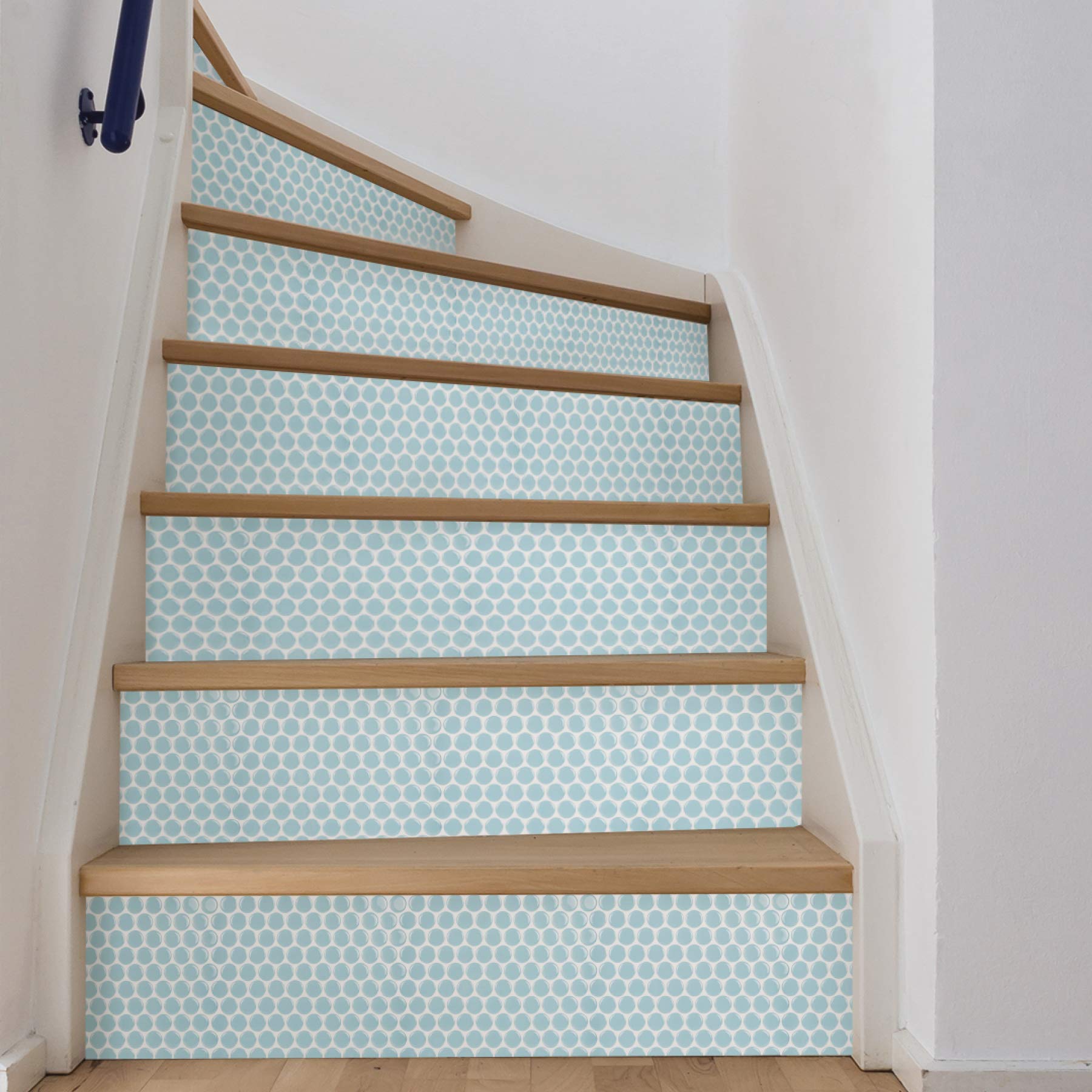 Inhome Nh2959 Penny Tile Peel & Stick Backsplash Tiles, Blue