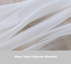 Pi Sheer White Curtains,Window Treatment Light Filter Airy Voile With Rod Pocket For Living Room/Bedroom/Kids Room 2 Panels(W42Xl72,Optical White)