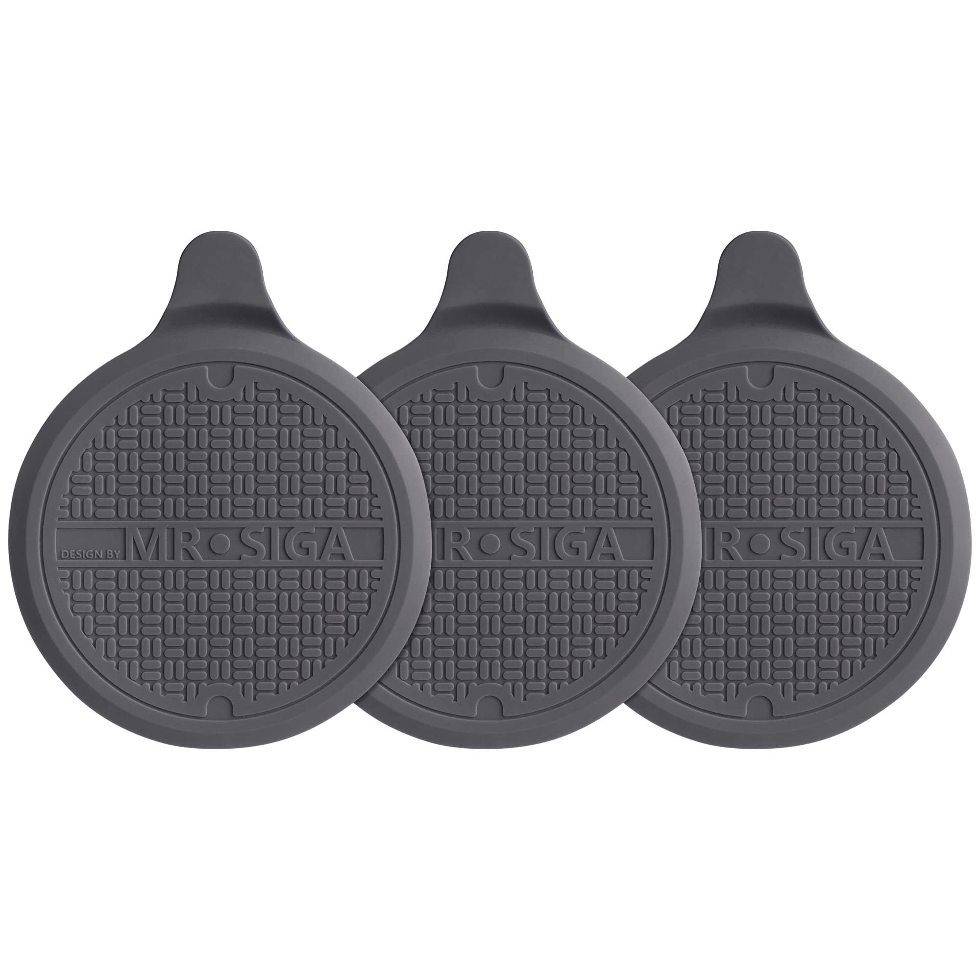 MR.SIGA Silicone Bathtub Stopper, Drain Stopper for Shower, Sink, 5.1 Diameter, Grey, 3 Pack
