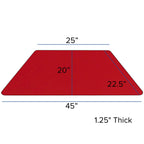 Flash Furniture Wren 22.5''W x 45''L Trapezoid Red HP Laminate Activity Table - Standard Height Adjustable Legs