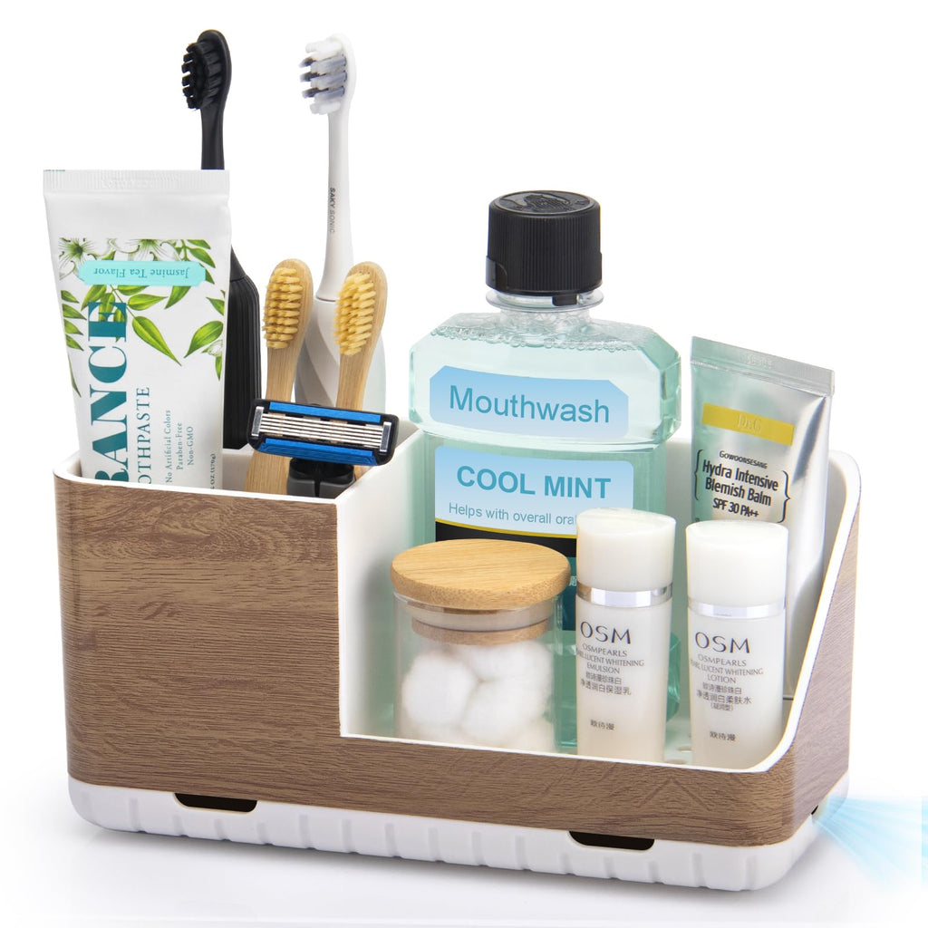 PARKMANI Toothbrush Holders for Bathrooms Countertop Organizer and Storage, Kids Electric Toothbrush and Toothpaste Holder, Bath