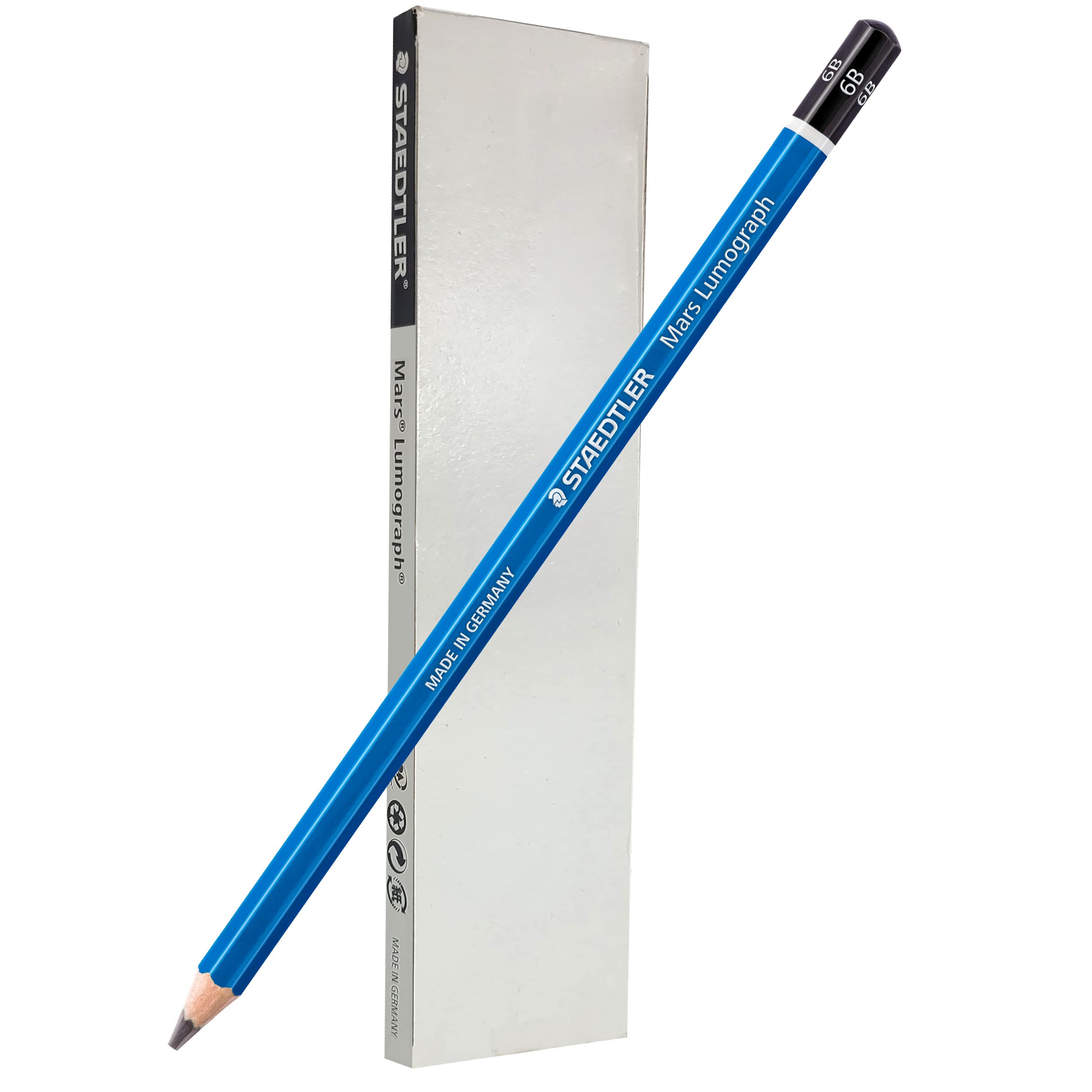 Staedtler Mars Lumograph 6B Graphite Art Drawing Pencil, 6 Pencils