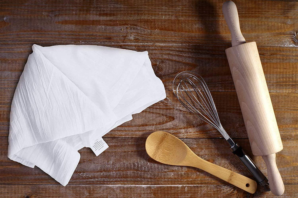 Simpli-Magic 79374 Flour Sack Kitchen Towels, Pack Of 14, White, 24''X24''