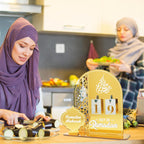 Seahuistar Ramadan Calendar Countdown Advent Calendars, 30 Days Til Eid, Acrylic Lantern Eid Mubarak Ornament Table Decor For Ei