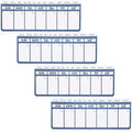 Juvale Magnetic Fridge Calendar, Dry Erase (11 X 4.2 In, 4 Pack)