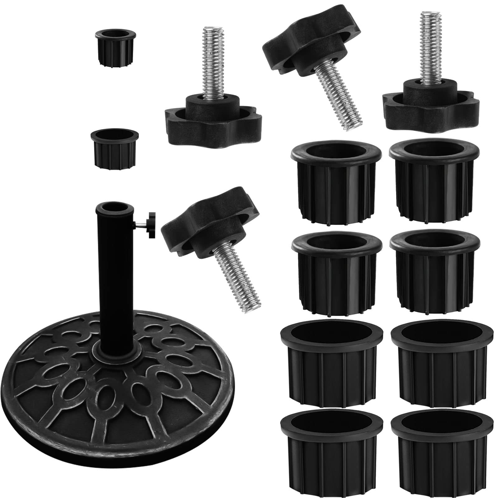 12 Pcs Umbrella Base Stand Replacement Parts,Patio Umbrella Base Replacement Parts Outdoor Umbrella Hole Ring Plug Cover With M8