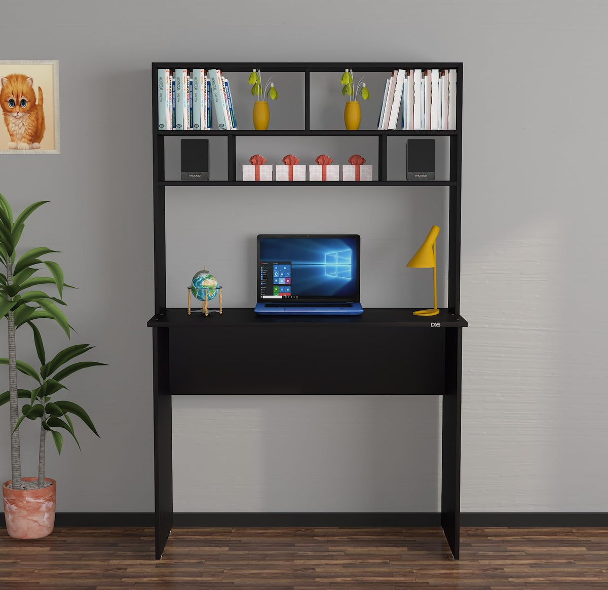 Das Carren Engineered Wood Table, Computer, Laptop, Office Desk Study & Computer Table And Office Desk (Colur Black Finish)