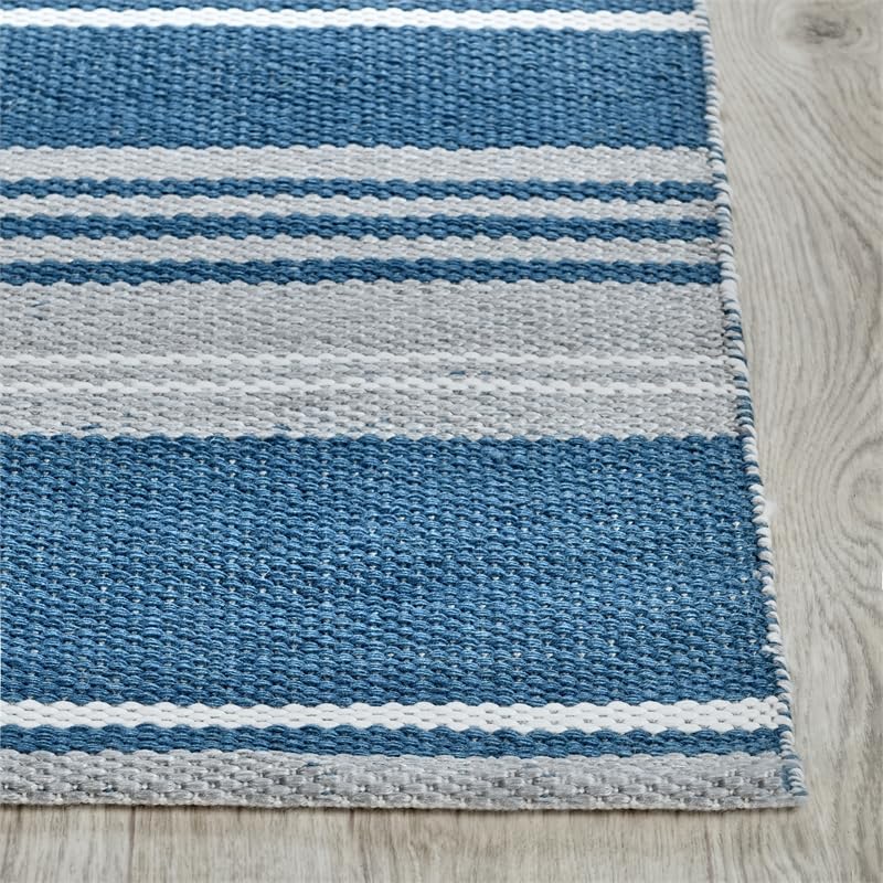 Kosas Home Boulder 60X96 Outdoor Polypropylene Fabric Area Rug In Blue