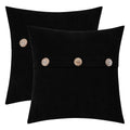 Hwy 50 Decorative Throw Pillow Covers Set Cushion Cases With Triple Buttons 18X18 Inch Chenille Soft Farmhouse Accent Pillowcase