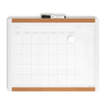 U Brands Magnetic Dry Erase Calendar Board, 20 'X16 ', White Pin-It Frame, Includes Marker And Magnet