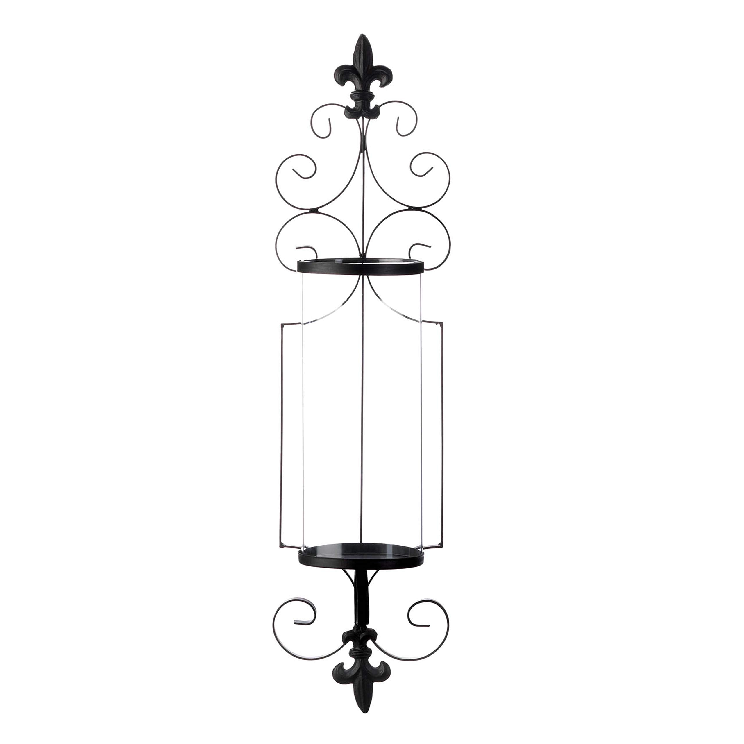 Fleur-De-Lis Candle Wall Sconce 27 Tall