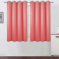 Lemomo Coral Blackout Curtains 52 X 54 Inch Length/Set Of 2 Curtain Panels/Thermal Insulated Room Darkening Blackout Curtains Fo