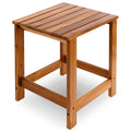 Utoplike Teak Outdoor Side Table For Patio, Pool Coffee Accent Table, Wood End Tables For Garden, Backyard, Bed, Living Room, Couch