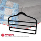 Home Basics Pant Closet (Pack Of 3), Black Trouser Hanger