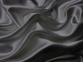 Mk Collection 4Pc Soft Silky Satin Solid Color Deep Pocket Sheet Set (Dark Grey/Charcoal, Queen)