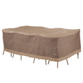 Duck Covers Elegant Waterproof 96 Inch Rectangular/Oval Patio Table & Chair Set Cover, Outdoor Table Cover