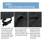 Akefit Patio Furniture Set Cover 500D Outdoor Sectional Covers,Outdoor Table Sofa Set Covers Waterproof Resistant Large Outdoor Furniture Set Covers,98' L X 78' W X 28' H,Black