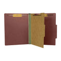 The File King One Divider Brick Red Pressboard Classification File Folder - Letter Size | Box Of 10 | Top Tab | 2    Expansion |