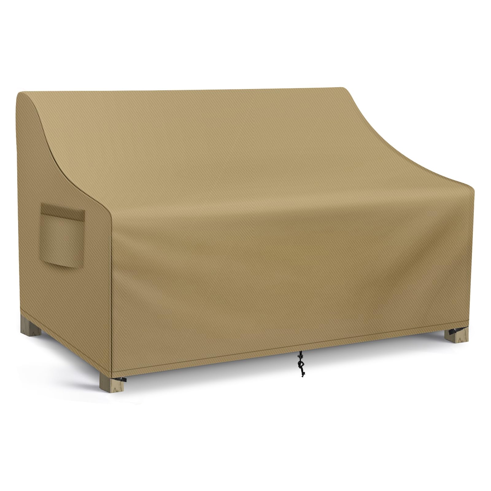 Wleafj Patio Sofa Cover Waterproof, 3-Seater Outdoor Sofa Cover, Heavy Duty Deep Lounge Loveseat Cover, Large Lawn Patio Furniture Covers With Air Vent, 78’’ W X 33’’ D X 32’’ H, Khaki