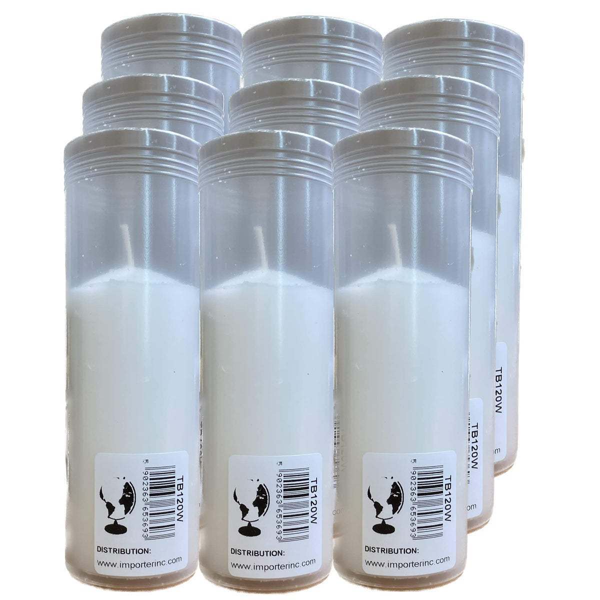 AM Decor Replaceable Cemetery Candle Inserts for European Style Devotional Cemetery Candle Holders - 6 Tall Pillar Candles for R