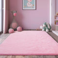 Shag Area Rug for Bedroom 5x8,Pink Fluffy Area Rugs for Living Room,Soft Fuzzy Rug Non-Shedding Indoor Plush Carpet for Kids Bed